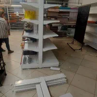 قفسه وسط ۶طبقه صنایع سنگی و قفسه دیواری ۵طبقه