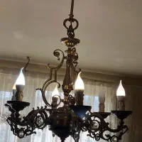 لوستر تمام برنز ۶ شاخه سنگین وزن رنگ ثابت