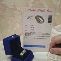 انگشتر نقره زبرجد لوکس مردانه