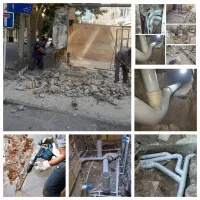 تخریب ساختمان وصل طرح اگو لوله کشی آب فاضلاب