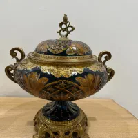 کریستال پایه برنز گلدکیش|ظروف سرو و پذیرایی|تهران, آبشار|دیوار