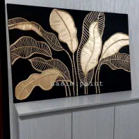 تعدادی تابلو نقاشی لوکس ورق طلا،سایز بزرگ،مدرن،نو