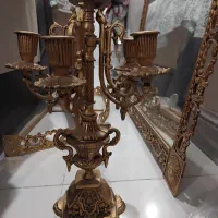 ست آینه شمعدان ساعت برنجی|آینه|تهران, بهجتآباد|دیوار