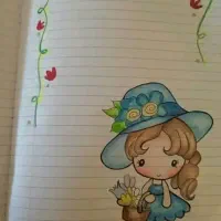 نقاشی حاشیه برگه کلاسور