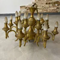 لوستر برنجی ۷شاخه|لوستر و چراغ آویز|لاهیجان, کوی خزر|دیوار