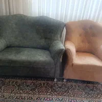 مبلمان هفت نفره با میز بزرگ و عسلی همراه با بوفه