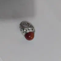 انگشتر نقره عقیق آفریقای دو رنگ