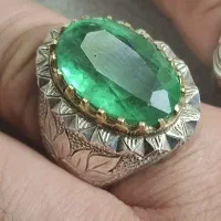 انگشتر زمرد سبز برزیل بسیار زیبا و فاخر|جواهرات|کرج, مصباح|دیوار