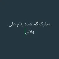 مدارک گم شده بنام علی یلالی