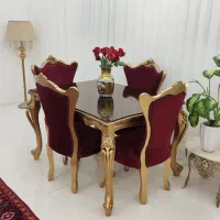 یک دست غذاخوری چهارنفره تمام چوب درحدنو