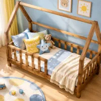 تخت خواب چوبی مدرن/دکور اتاق کودک