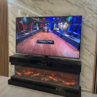 میز تلویزیون شومینه ای