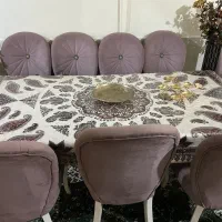 مبلمان ۸ نفره و با میز وسط و گل میز