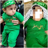 لباس علی اصغر محرمی خونگی و کراکس و کفش تا دوسال