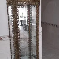 بوفه برنز نیم دایره، سیاه قلم ،با وزن بالا|بوفه، ویترین، کنسول|آبیک, |دیوار