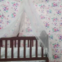 تخت وگهواره تمام چوب نوزاد کنار مادر با سرویس خواب|تخت و صندلی بچه|یزد, |دیوار