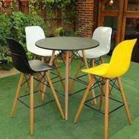 میزوصندلی کانترفایبر پایه چوب f1