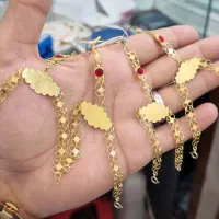 تمیمه نوزادی با نگین قرمز