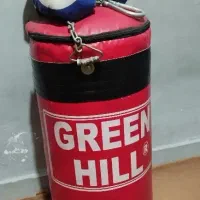 دستکش بوکس و کیسه بوکس green hill در حد نو درجه یک