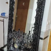 آینه شمعدان به همراه ساعت