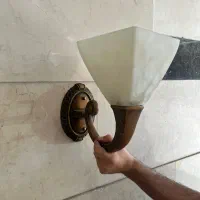 لوستر برنز مینیمال و یک دیوار کوب، در حد نو|لوستر و چراغ آویز|تهران, سعادت‌آباد|دیوار
