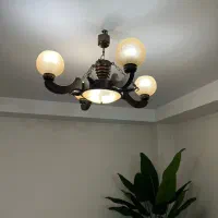 لوستر چوبی در حد نو|لوستر و چراغ آویز|سنندج, |دیوار