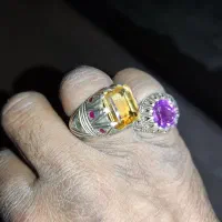 انگشتر سیترین طبیعی