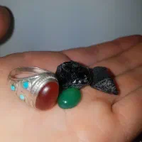 سنگ عقیق سبز سنگ /انگشتر قدیمی