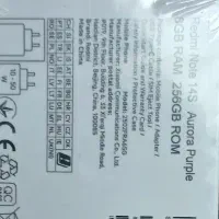 گوشی نوت ۱۴s رنگ یاسی،نو