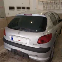 پژو ۲۰۶ تیپ ۲ مدل ۸۹ نقره ای شاسی سالم