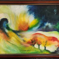 نقاشی انتزاعی رنگ و روغن