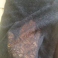 پارچه دانتل سرمه ای