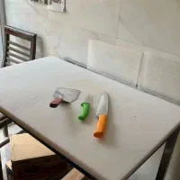 میز استیل سنگین با تخته