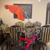 آباژور پایه کامل استیل کلاهک نارنجی