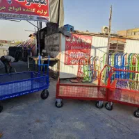 گاری چهار چرخ دایکاست باربر بارکش دستی چرخ دایکاست