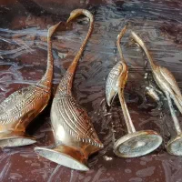 مجسمه برنزی مدل قو(2عدد) و لک لک(2عدد)