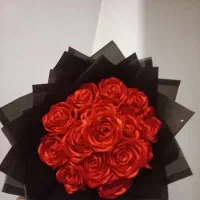 دسته گل روبانی آماده خوشگل