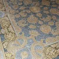 رو فرشی مخمل مدل طلا کوب دو تا هم رو فرشی نمدی