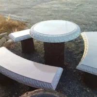 میز صندلی بتنی|صندلی و نیمکت|محلات, |دیوار