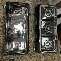 اجاق گاز دو و سه شعله رومیزی لعابی سفید مشکی|اجاق گاز و لوازم برقی پخت‌وپز|تهران, هفت چنار|دیوار