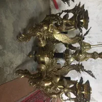 لوستر شمعدونی شکلات خوری میز تلفن برنجی