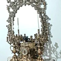 آینه شمعدان آلیاژی