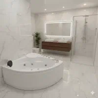 وان جکوزی حمام گوشه 140*140