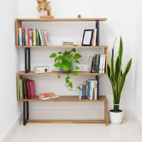 کتابخانه تمام چـوب مدرن