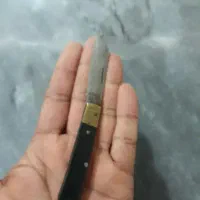 چاقودسته شاخ وتیغه فولاد قدیمی۵۰ساله