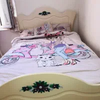 سرویس خاب و تخت نوجوان دخترانه|تخت و سرویس خواب|سیرجان, |دیوار