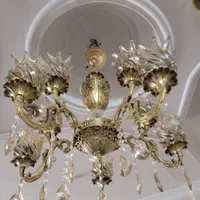 سه عدد لوستر ۵شاخه ده شعله برنز پرنور
