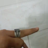 انگشتر نقره عقیق مشکی اصل|جواهرات|ابریشم, |دیوار