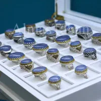 انگشتر عقیق یمنی مردانه نقره همراه با فاکتور