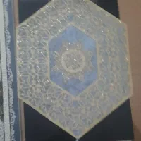 رومیزی طوسی و طلایی